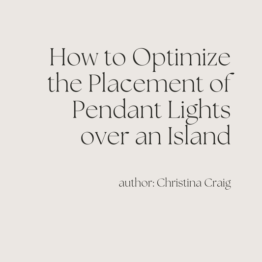How to Optimize the Placement of Pendant Lights over an Island - Athens and Company