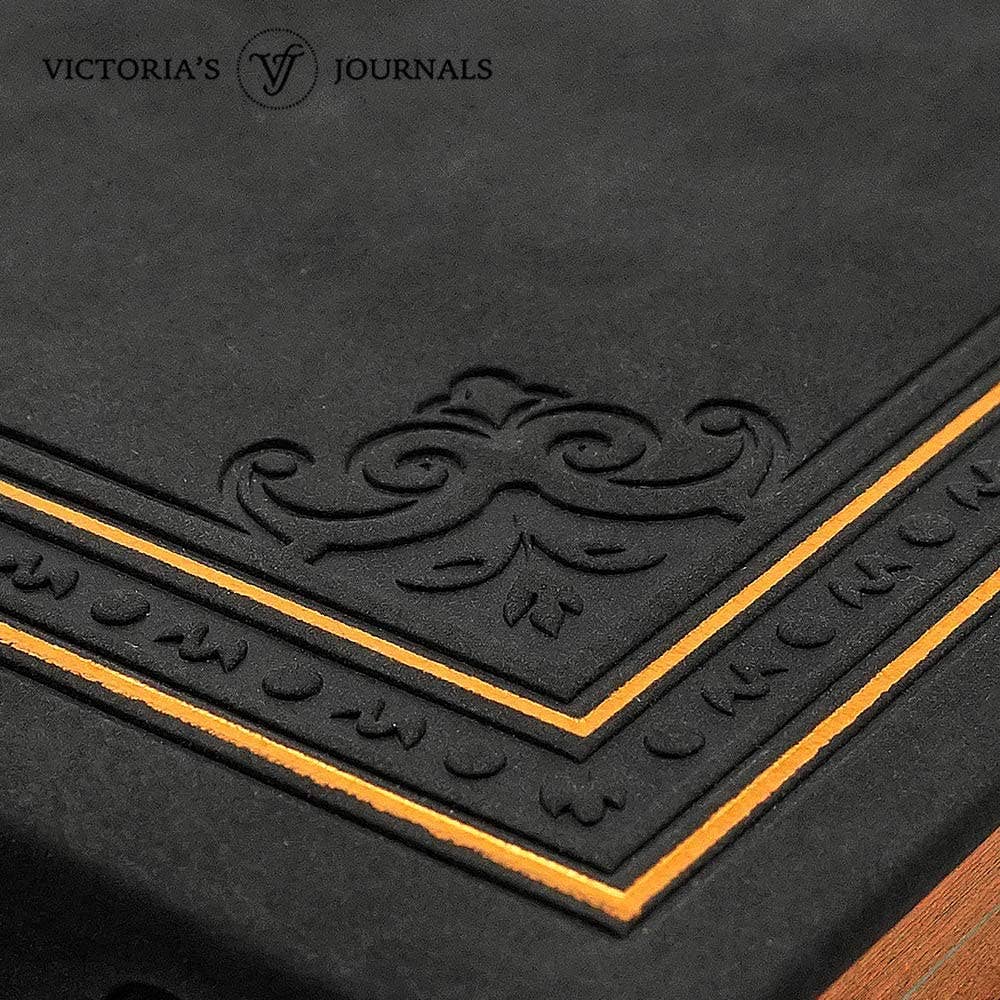 Vintage Style Leather Diary in Black