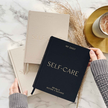My Daily Self-Care Gratitude and Reflection Journal in Black