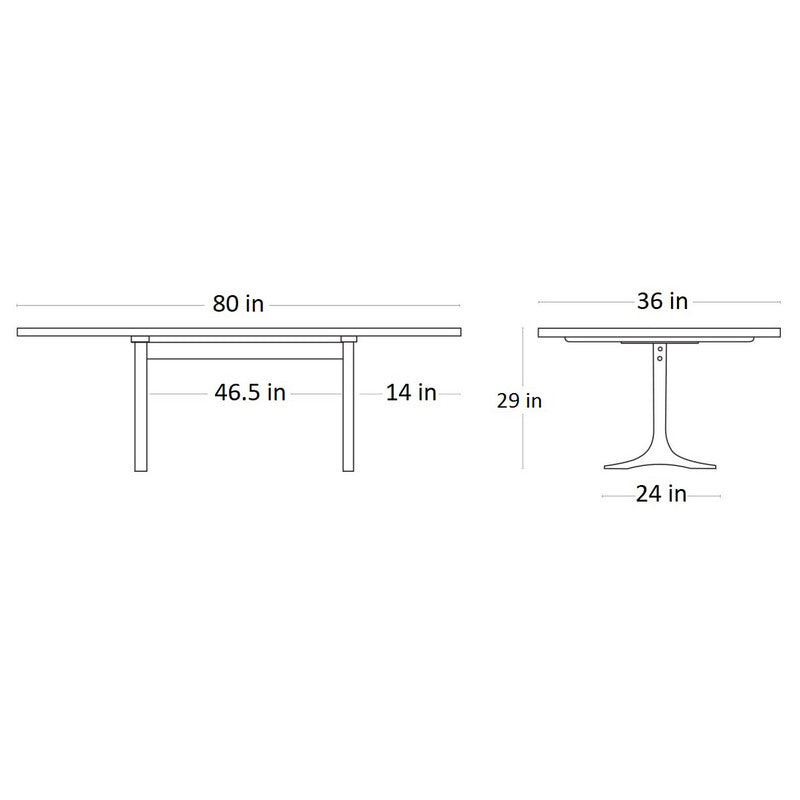 Paxton Straight Edge Dining Table