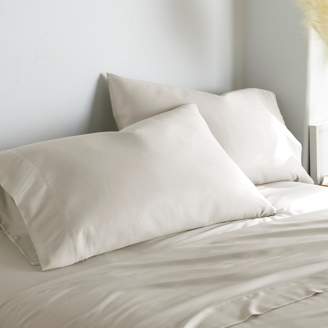 Premium Bamboo Viscose Pillowcase Set in Cream