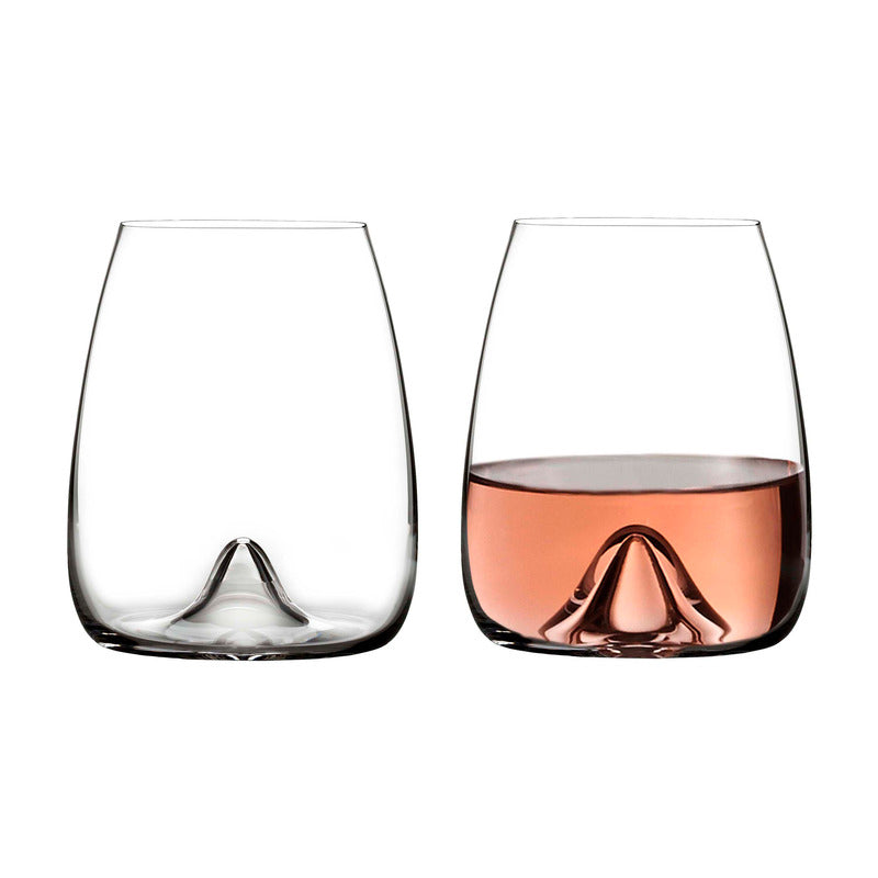 Elegance Stemless Wine Glasses (Set of 2)