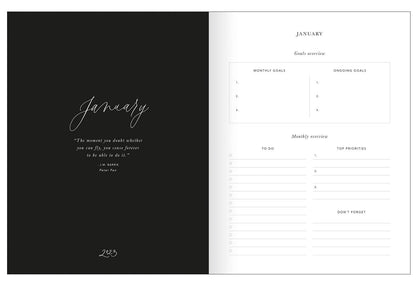2023 Happy Weekly Planner (Cloth Cover) for the Planner Girl, Hardcover Planner, Weekly Monthly Agenda Gifts for Women