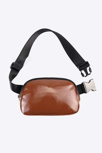 PU Leather Adjustable Strap Sling Bag