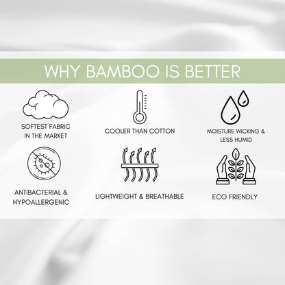 Premium 100% Bamboo Viscose Sheet Set in White