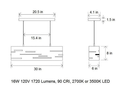 Aeris Linear Pendant Light