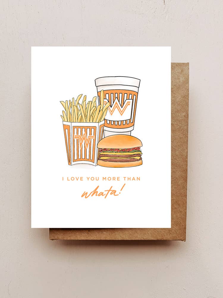 Whata Burger Greeting Card, Love Cards, Funny Couple Greeting Card for Any Occasion