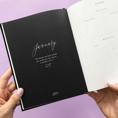 2023 Happy Weekly Planner (Cloth Cover) for the Planner Girl, Hardcover Planner, Weekly Monthly Agenda Gifts for Women