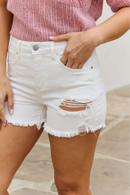 The Lily: High Waisted Distressed Shorts