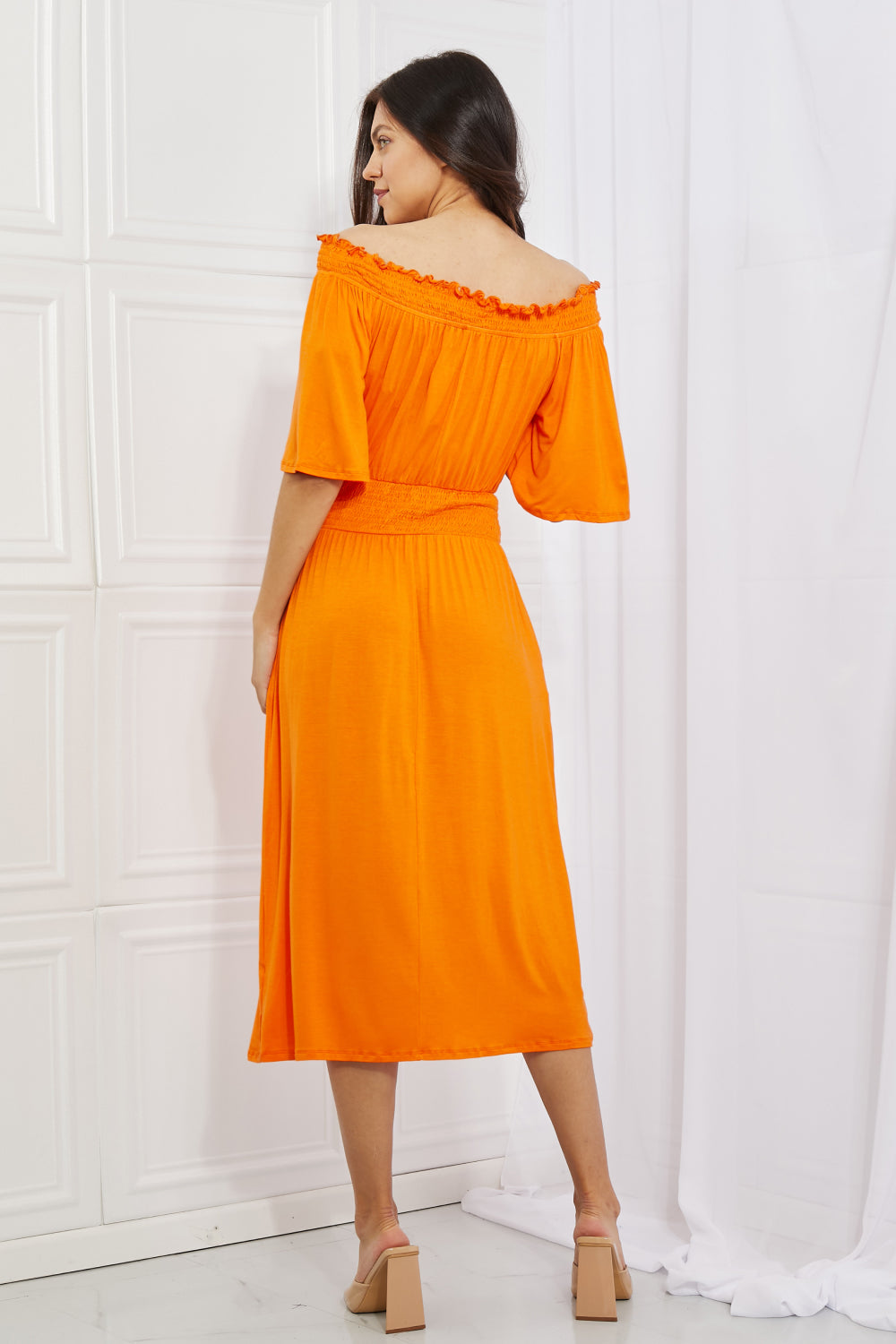 Culture Code In The Sun Full Size Flare Sleeve Dress