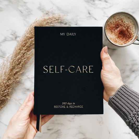 My Daily Self-Care Gratitude and Reflection Journal in Black