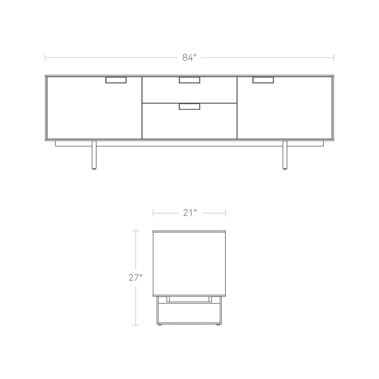 Series 11 2 Door/2 Drawer Console