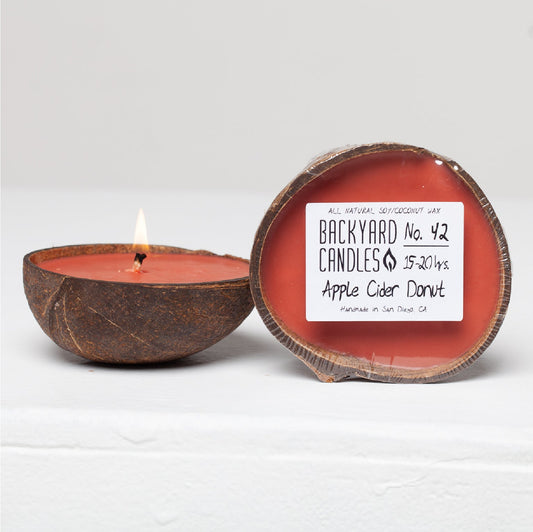 NO. 42 Apple Cider Donut Handmade Soy Candle | Coconut Shell Filled Candle
