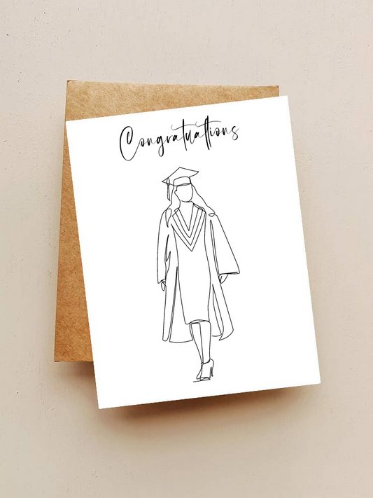 Congratulations Graduation Card Personalized for Graduates Students Friends Greeting Card With Envelope