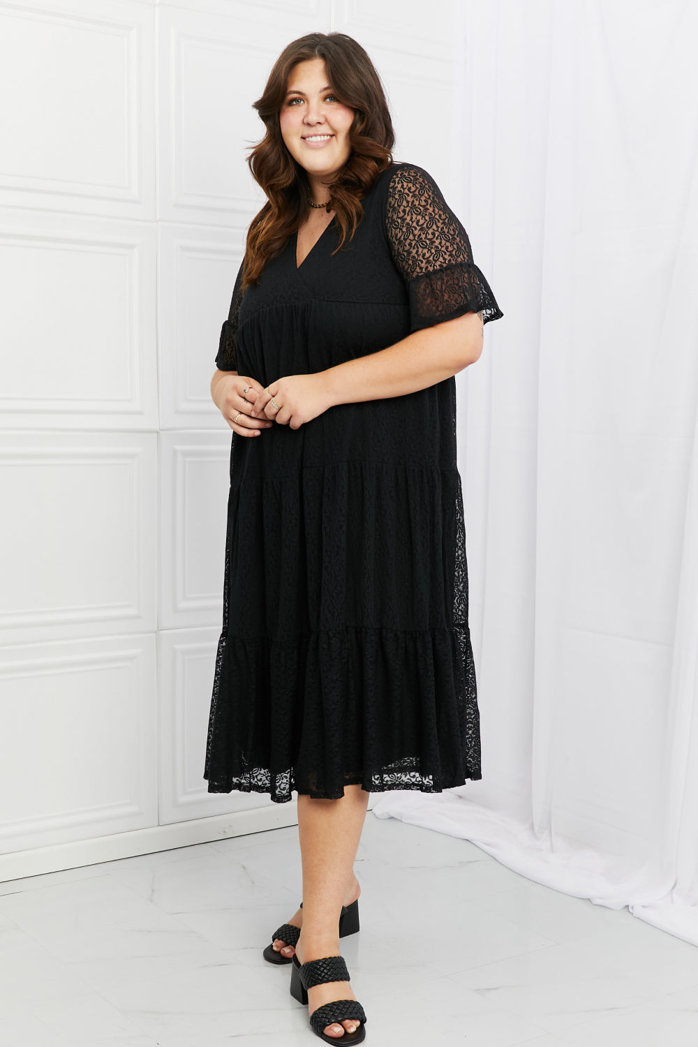 Enchanting Lace Affair: Lace Tiered Dress