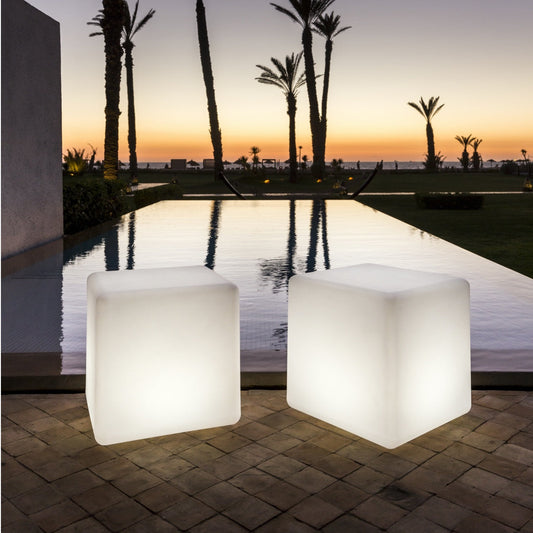 Cube Outdoor Bluetooth LED Floor Lamp