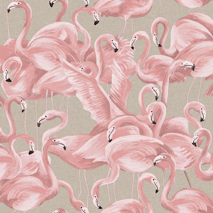 Flamingo 5.5 yds. Wallpaper